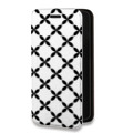 Дизайнерский горизонтальный чехол-книжка для Iphone 13 Pro Max Черно-белые фантазии