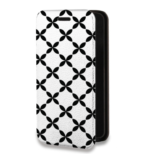 Дизайнерский горизонтальный чехол-книжка для Huawei Honor 30i Черно-белые фантазии