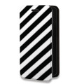 Дизайнерский горизонтальный чехол-книжка для Nokia 2.4 Черно-белые фантазии