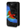 Дизайнерский горизонтальный чехол-книжка для Samsung Galaxy M31 Попугаи