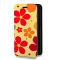 Дизайнерский горизонтальный чехол-книжка для Huawei Y5p Бежевые цветы