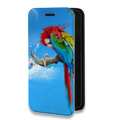 Дизайнерский горизонтальный чехол-книжка для Huawei Honor 50 Попугаи