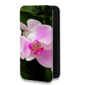 Дизайнерский горизонтальный чехол-книжка для Samsung Galaxy A51 Орхидеи