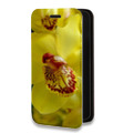 Дизайнерский горизонтальный чехол-книжка для Samsung Galaxy A12 Орхидеи