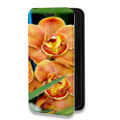 Дизайнерский горизонтальный чехол-книжка для Iphone 7 Plus / 8 Plus Орхидеи