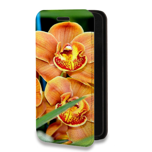 Дизайнерский горизонтальный чехол-книжка для Huawei Nova Lite (2017) Орхидеи
