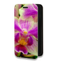 Дизайнерский горизонтальный чехол-книжка для Microsoft Lumia 640 XL Орхидеи