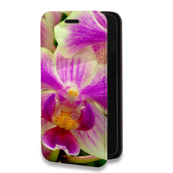 Дизайнерский горизонтальный чехол-книжка для Huawei P20 Орхидеи (на заказ)