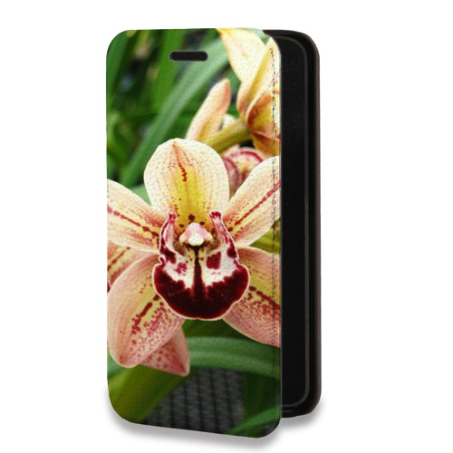 Дизайнерский горизонтальный чехол-книжка для Huawei P40 Pro Орхидеи