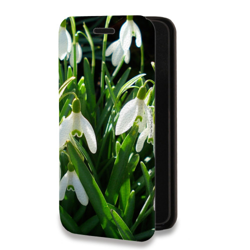 Дизайнерский горизонтальный чехол-книжка для Iphone 11 Pro Max Подснежники