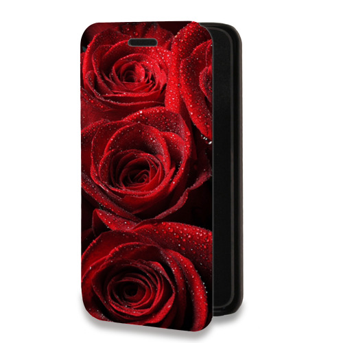 Дизайнерский горизонтальный чехол-книжка для Samsung Galaxy A51 Розы