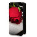 Дизайнерский горизонтальный чехол-книжка для Realme 8 Розы