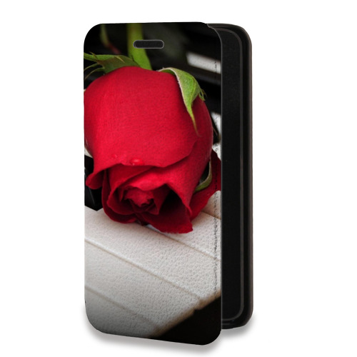 Дизайнерский горизонтальный чехол-книжка для Samsung Galaxy A12 Розы