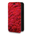 Дизайнерский горизонтальный чехол-книжка для Huawei Honor 30 Розы