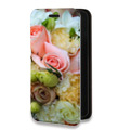 Дизайнерский горизонтальный чехол-книжка для Iphone 14 Pro Max Розы