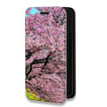Дизайнерский горизонтальный чехол-книжка для Iphone 7 Plus / 8 Plus Сакура
