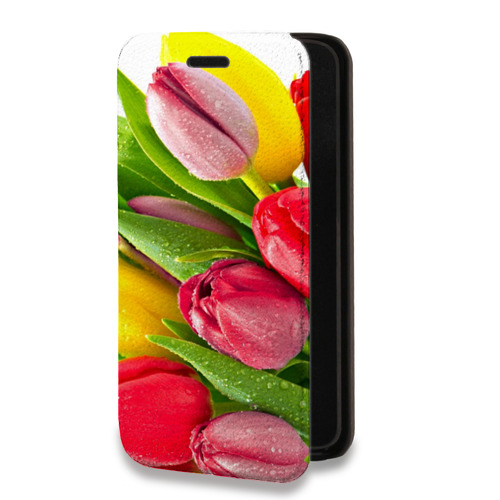 Дизайнерский горизонтальный чехол-книжка для Huawei Honor 20 Тюльпаны