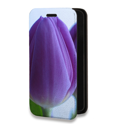 Дизайнерский горизонтальный чехол-книжка для Iphone 11 Pro Тюльпаны