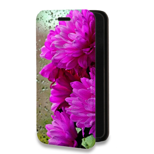 Дизайнерский горизонтальный чехол-книжка для Samsung Galaxy S21 Хризантемы