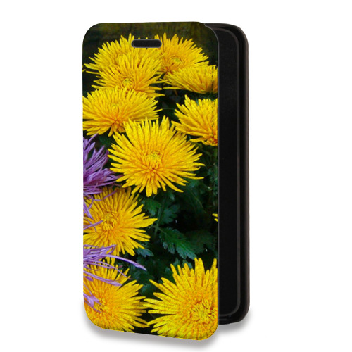 Дизайнерский горизонтальный чехол-книжка для Iphone 7 Plus / 8 Plus Хризантемы