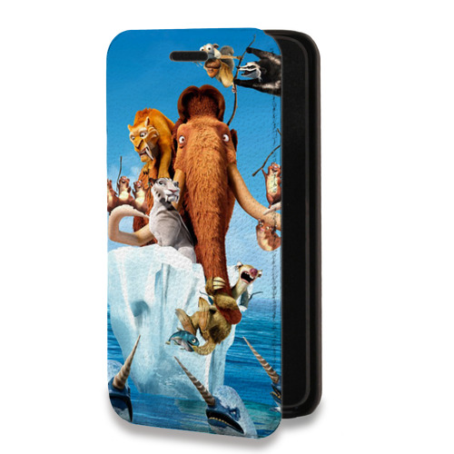 Дизайнерский горизонтальный чехол-книжка для Samsung Galaxy S10 Lite Ледниковый период