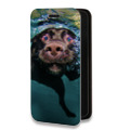Дизайнерский горизонтальный чехол-книжка для Huawei P40 Pro Собаки