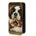 Дизайнерский горизонтальный чехол-книжка для Realme Narzo 30 5G Собаки