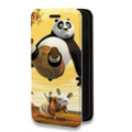 Дизайнерский горизонтальный чехол-книжка для Iphone 14 Pro Кунг-Фу Панда