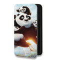 Дизайнерский горизонтальный чехол-книжка для Iphone 11 Pro Кунг-Фу Панда