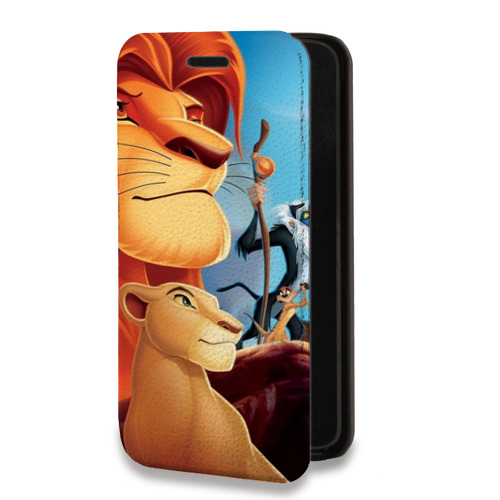 Дизайнерский горизонтальный чехол-книжка для Samsung Galaxy S10 Король Лев