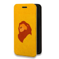 Дизайнерский горизонтальный чехол-книжка для Iphone 14 Pro Max Король Лев