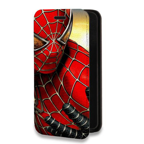 Дизайнерский горизонтальный чехол-книжка для Iphone 7 Человек-паук