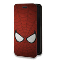 Дизайнерский горизонтальный чехол-книжка для Iphone 6/6s Человек-паук