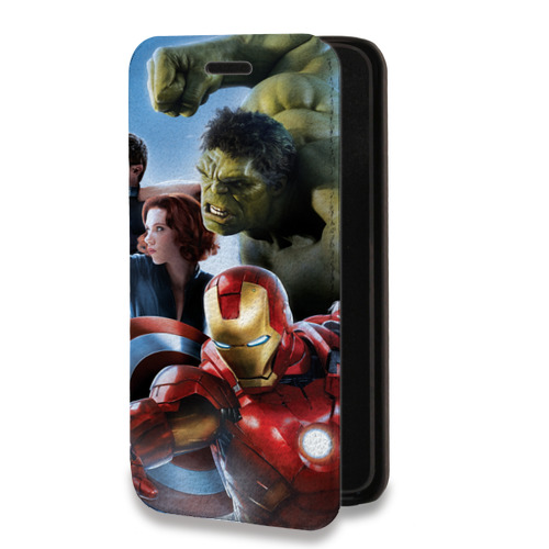 Дизайнерский горизонтальный чехол-книжка для Iphone 12 Pro Мстители