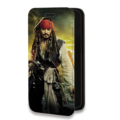 Дизайнерский горизонтальный чехол-книжка для Iphone 7 Пираты