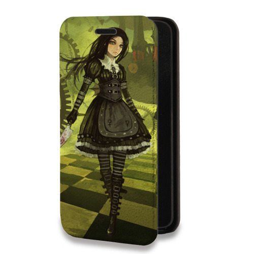 Дизайнерский горизонтальный чехол-книжка для Iphone 12 Pro Alice Madness Returns