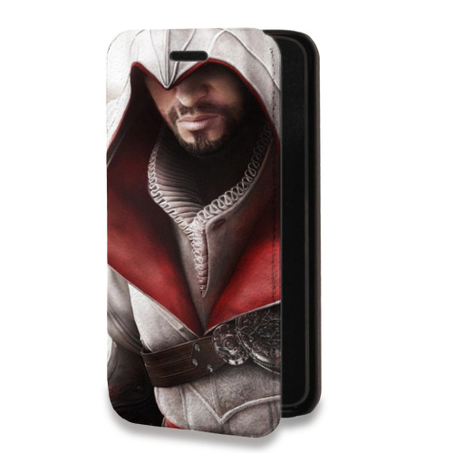 Дизайнерский горизонтальный чехол-книжка для Iphone 14 Pro Assassins Creed