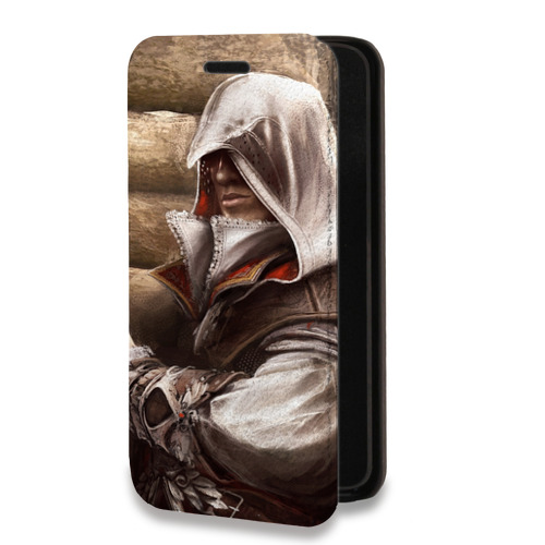 Дизайнерский горизонтальный чехол-книжка для Iphone 14 Pro Assassins Creed