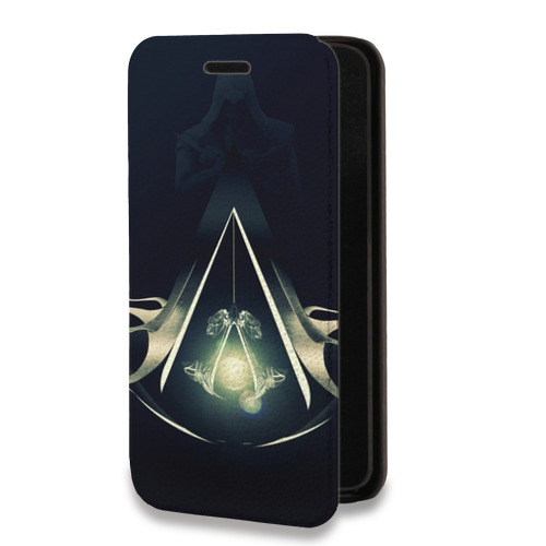 Дизайнерский горизонтальный чехол-книжка для Motorola Moto E7 Plus Assassins Creed