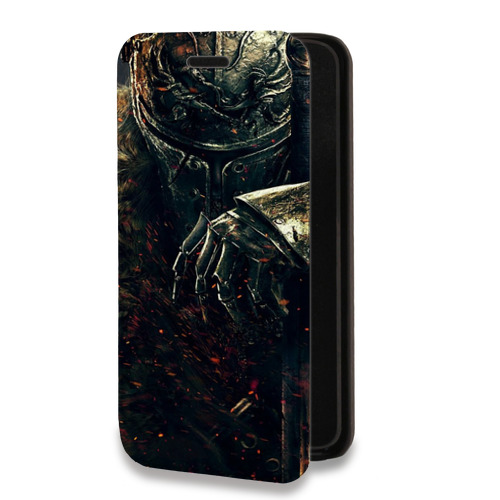 Дизайнерский горизонтальный чехол-книжка для Iphone 14 Pro Max Dark souls