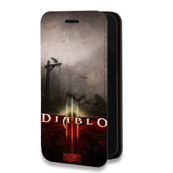 Дизайнерский горизонтальный чехол-книжка для Huawei Honor 7C Pro Diablo (на заказ)