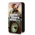 Дизайнерский горизонтальный чехол-книжка для Iphone 13 GTA
