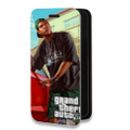 Дизайнерский горизонтальный чехол-книжка для Iphone 14 Pro GTA