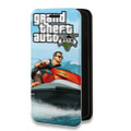 Дизайнерский горизонтальный чехол-книжка для Iphone 7 Plus / 8 Plus GTA