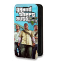 Дизайнерский горизонтальный чехол-книжка для Iphone 12 Pro GTA