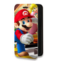 Дизайнерский горизонтальный чехол-книжка для Iphone 7 Mario