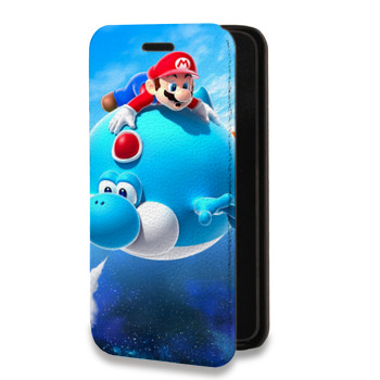 Дизайнерский горизонтальный чехол-книжка для Huawei Honor 7C Pro Mario (на заказ)