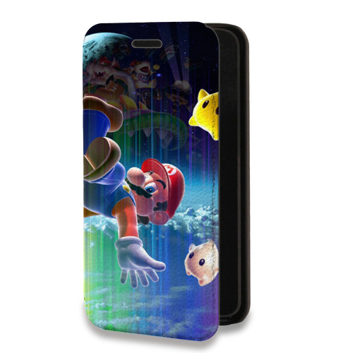 Дизайнерский горизонтальный чехол-книжка для Google Pixel 6 Mario