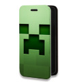 Дизайнерский горизонтальный чехол-книжка для Iphone 6/6s Minecraft