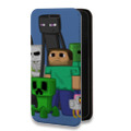 Дизайнерский горизонтальный чехол-книжка для Nokia G50 Minecraft